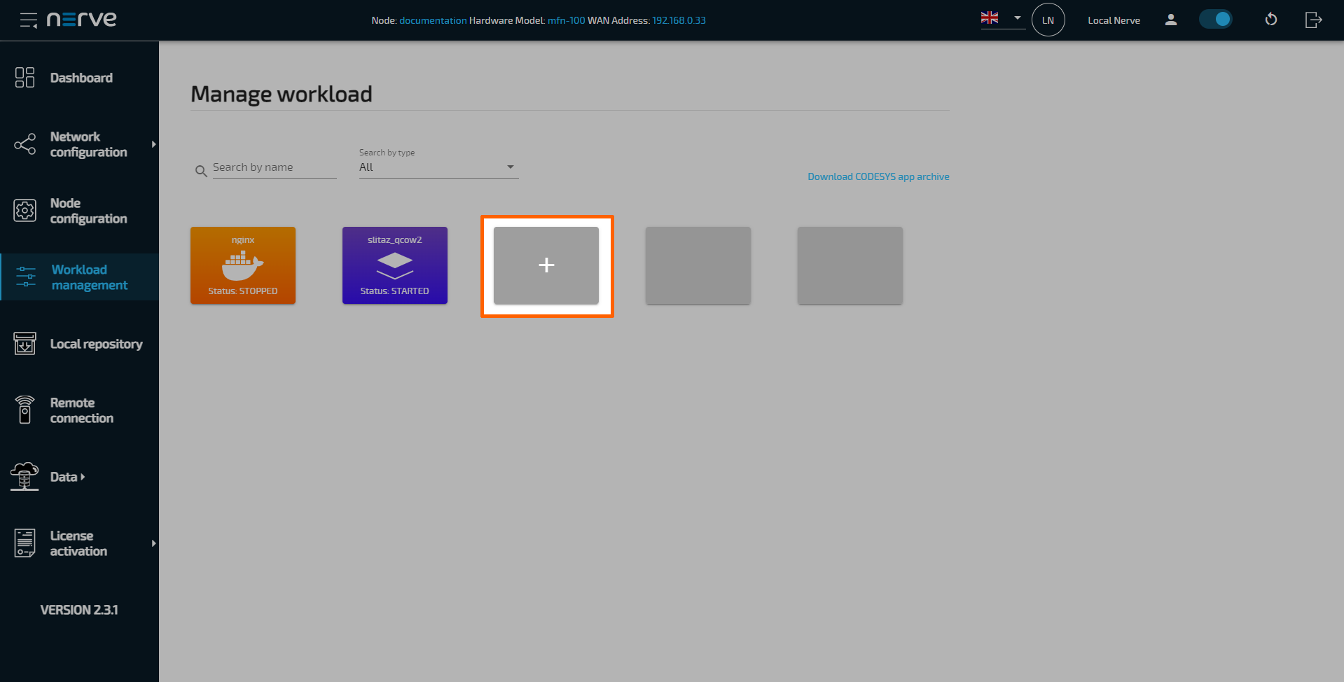 Local Workload Deployment