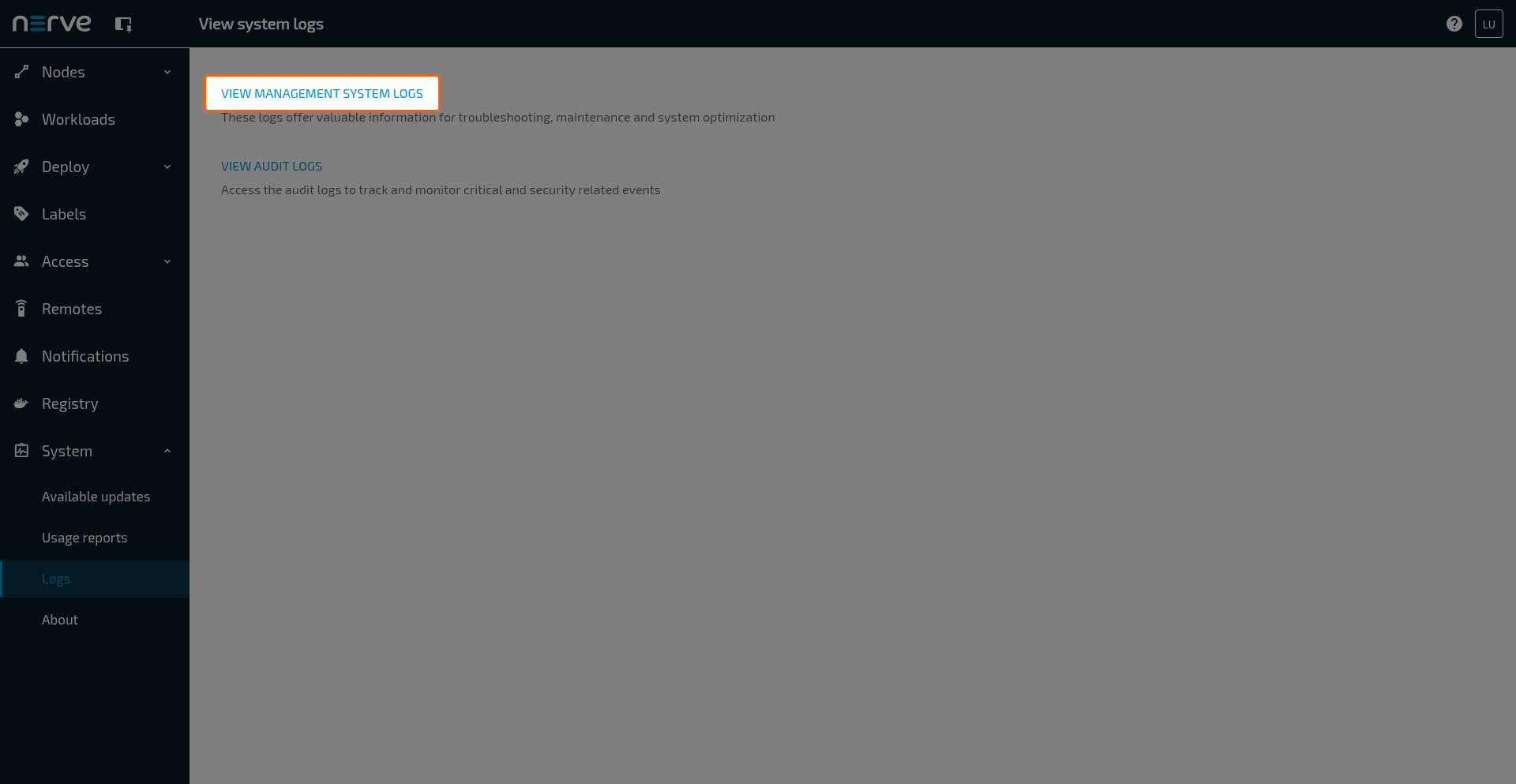 Select MS logs