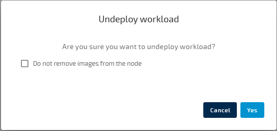 undeploy workload