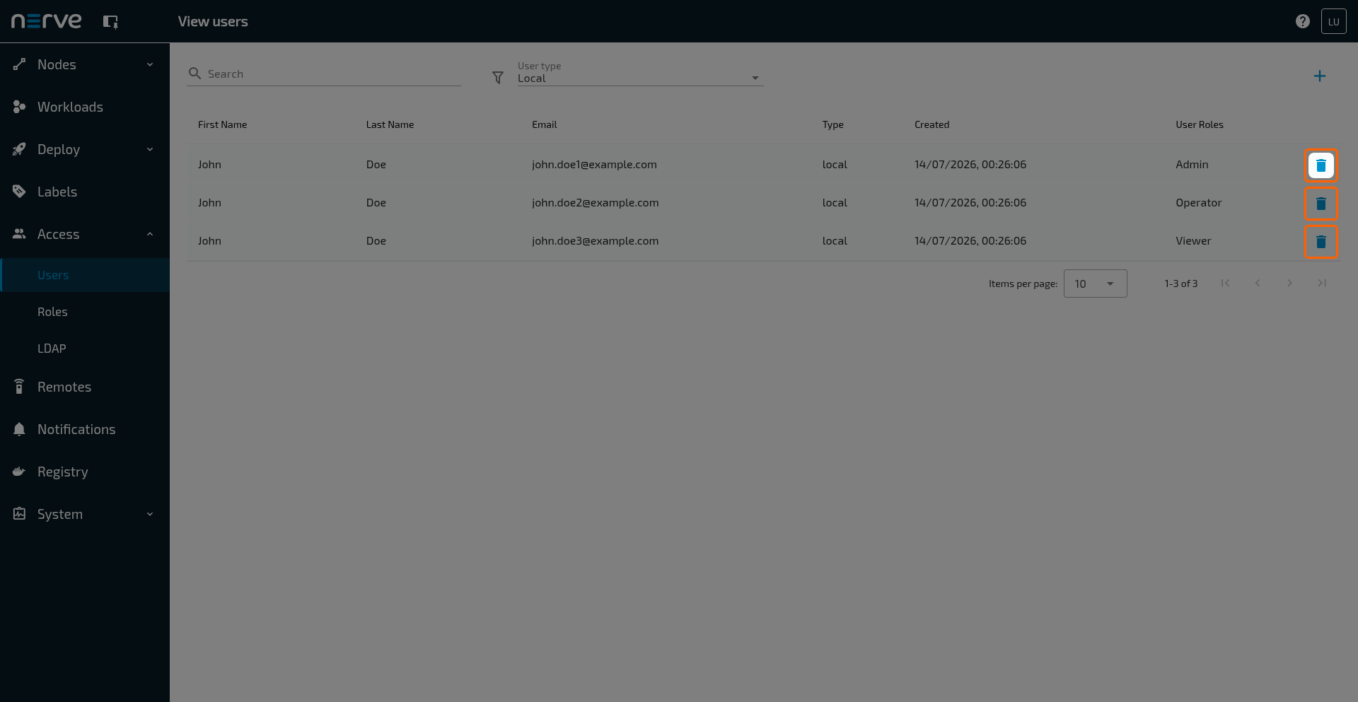 User List